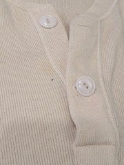 Vintage 50s Military Henley Shirt M Wool Thermal Winter Workwear Uniform USA