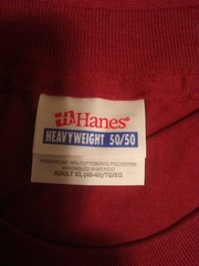 Vintage Hanes Heavyweight 50/50 Blank Men’s T-Shirt Size XL Red, Gray,Blue,Green