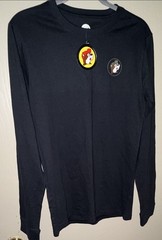 Buc-ee’s Long Sleeve T-Shirt Men’s Small Black Camo Logo Graphic Tee NWT
