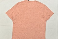 Lucky Brand Men’s T Shirt V Neck Short Sleeve Orange Linen Blend Size 3XLT NEW