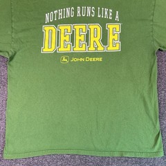 John Deere Shirt Mens XL Green Short Sleeve Graphic-T 100% Cotton Farmer Tractor