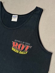 Austin Texas 2012 3D Biker Rally Motorcycle Tank Top Sleeveless Skull T Shirt -M