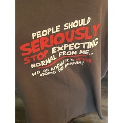 People Should Seriously Stop Expecting Normal from Me…We All Know…Men’s 3XL Tee
