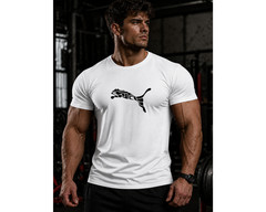 Men’s Y2K Leopard Graphic T-Shirt Oversized Streetwear Casual Fitness Tee