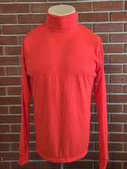 Meister Mens XL Long Sleeve Turtleneck Vintage 1980s Hot Pink Neon Acrylic Shirt
