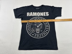 Ramones T-Shirt Y2K Presidential Seal Merch Grunge Punk Concert Black Sz L Flaw