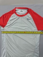Nike Men’s S Dri-FIT Raglan Short Sleeve T-Shirt in White/Red