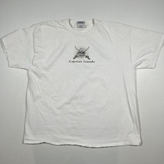 Cayman Islands Caribbean Pirates Shirt Mens 2XL White Del Sol Skull Graphic Tee