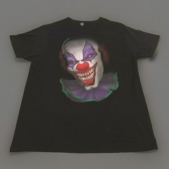 Scary Clown Horror Fright T Shirt Evil “Creepy the Clown” Celebrate! X-LARGE