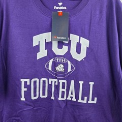 Fanatics TCU Horned Frogs Football T-Shirt Mens XL Purple NCAA Short Sleeve Tee
