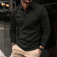 Autumn And Winter New Sports Polo Shirt Men’s Long-sleeved Casual Lapel Polo Shi
