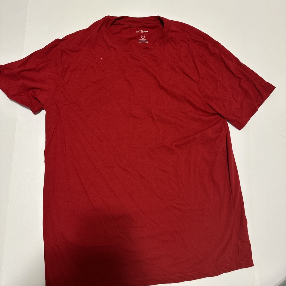 all red blank short sleeve good fellow shirt medium