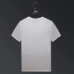 New Fashion Rhinestones Bear Short Sleeve Luxury Men Black White T-Shirt