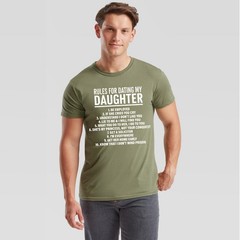 Rules For Dating My Daughter Protective Parent Family Mens T-Shirt Gift