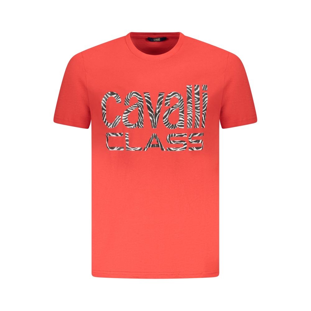 Cavalli Class “Rosso Cotton Men T-Shirt”