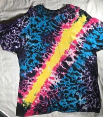 Gildan Tie Dye T-shirt Adult XX-Large Black Blue Pink Purple Yellow “Rift”. Hot.