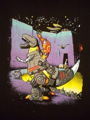 TRANSFORMERS DINOBOTS Crossing of Quintessa T-SHIRT Napoleon Spoof Art RIPT New