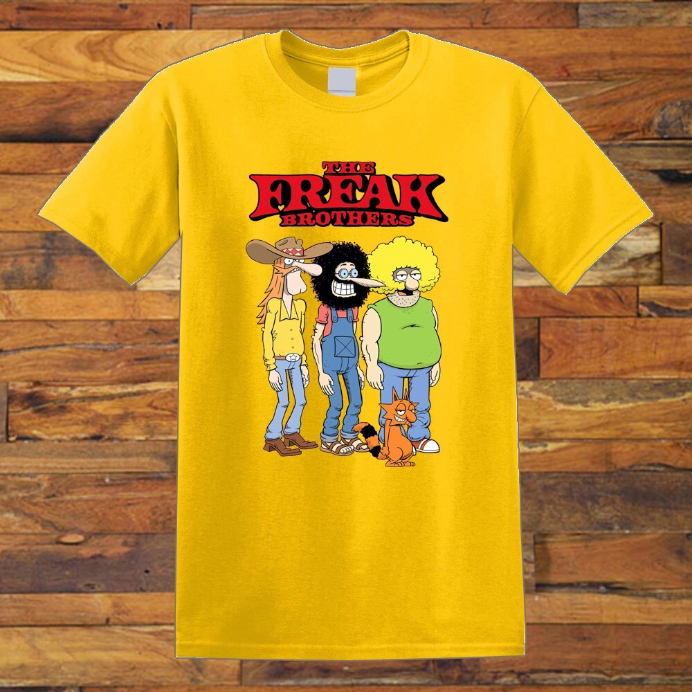 The Fabulous Furry Freak Brothers Men’s Yellow Size S to 5XL