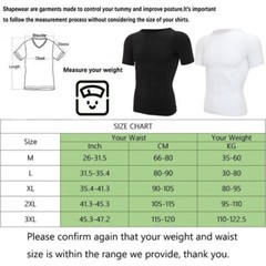 Men Body Slimming Tummy Shaper Underwear shapewear Waist Girdle T-Shirt Vest US