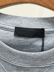 Prada Men’s Gray round-neck short-sleeved shirt size XXL