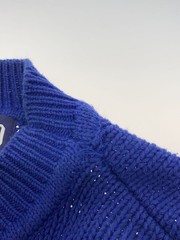 GAP Knit Sweater (Thick), Large, Cotton, Blue, Solid Color