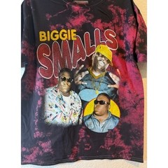 BIG Biggie Smalls King of New York Hip Hop Collage Rap Tie Dye T-Shirt Sz Small