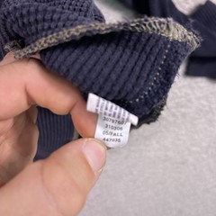 Vintage GAP Thermal Shirt Mens XL Navy Heavyweight Waffle Knit Y2K Grunge 90’s