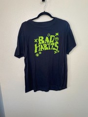 Bad Habits Tour 2019 Graphic T-Shirt Black & Neon Green Unisex Size L Band Tee