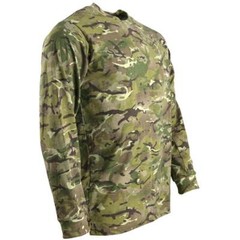 Kombat Long Sleeved T-Shirt BTP Camouflage Polycotton Crew Neck Casual Sports