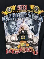 2013 Obama Inaguaration L/S Rap Tshirt 2-Sided 2XL President Politics HipHop MLK