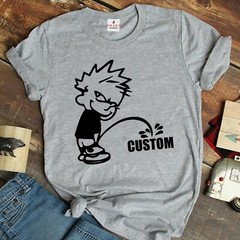 PEEING CALVIN CUSTOM T-SHIRT