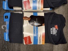 2pk Hanes Men’s Thermal Long Sleeve Performance Base layer Crewneck Gray Small