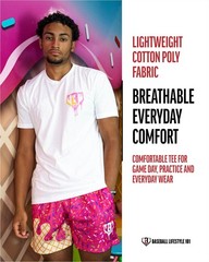 Ice Cream Tee – Strawberry, Soft 60/40 Blend, Breathable, Side-Seamed – Size M