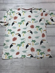 Free Planet Shirt Mens Large Toucan Palm Tree Allover Tropical Graphic Tee