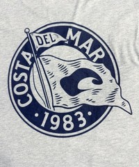 Costa Del Mar Long Sleeve Graphic T Shirt Gray Men’s Large Fishing Logo 1983