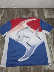 Reel Legends Shirt Adult Extra Large Short Sleeve Fishing Fish Polyester