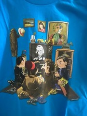 Vintage DOCTOR WHO Multi Doctor REFLECTIONS T-Shirt BRAND NEW! Size L Blue