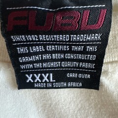 Fubu Graphic T Shirt Size XXL Tan With Graphic Orange Yellow Gray Navy