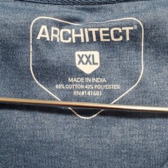 Architect Shirt Men’s 2XL Blue Polo Easy Care Stretch Pullover Casual Outdoor