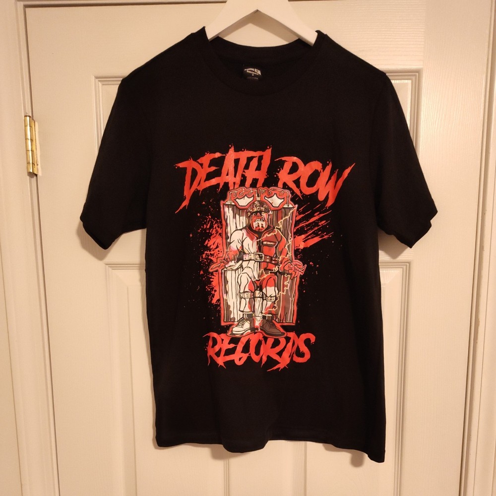 Death Row Records Hip Hop T Shirt Mens Small Black Crew Tee Graphic NWT