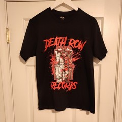 Death Row Records Hip Hop T Shirt Mens Small Black Crew Tee Graphic NWT