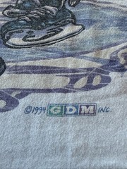 Vintage Grateful Dead Liquid Blue Hockey Tie Dye T Shirt 1994 XXL. 2XL Faceoff
