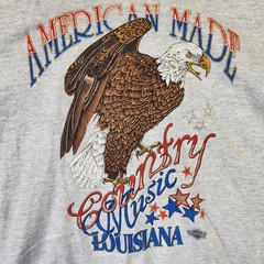 Vintage 1993 American Made Country Music Louisiana Eagle T-Shirt Mens XL