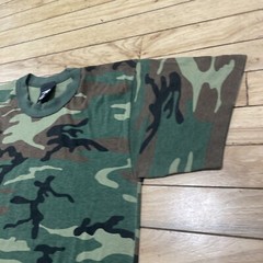Vtg ROTHCO Army Surplus Shirt Men S Camo Green Army Forest Woodland Made USA