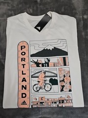 Adidas NEW Portland Oregon City PDX Theme White Outdoors Tshirt SZ Medium