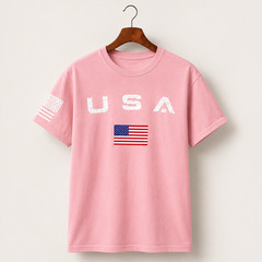 USA Flag Patriotic T-Shirt American Flag Graphic Tee Men’s Cotton S-5XL