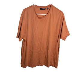 Murano Liquid Luxury T-Shirt Men’s XL Orange Short Sleeve Solid Casual Shirt