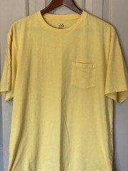 John Ashford Yellow S/S T-Shirt Men’s Size L Basic Pocket Tee