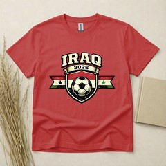 Iraq 2026 Football Fan T Shirt Soccer Supporters Gildan Cotton Family Top