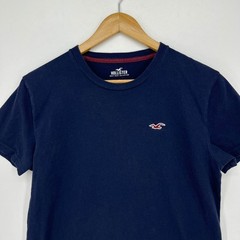 Hollister Mens Must-Have Collection T-Shirt Navy Blue Small Embroidered Logo